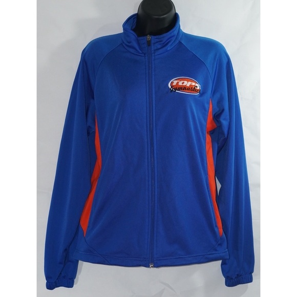 Tops Gymnastics Full Zip Warm Up Embroidered  M - Picture 2 of 8